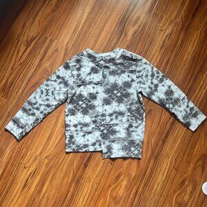 NWOT Dot Dot Smile Patchwork 100% Cotton Tie-Dye Black/White Long Sleeve Tee 5/6